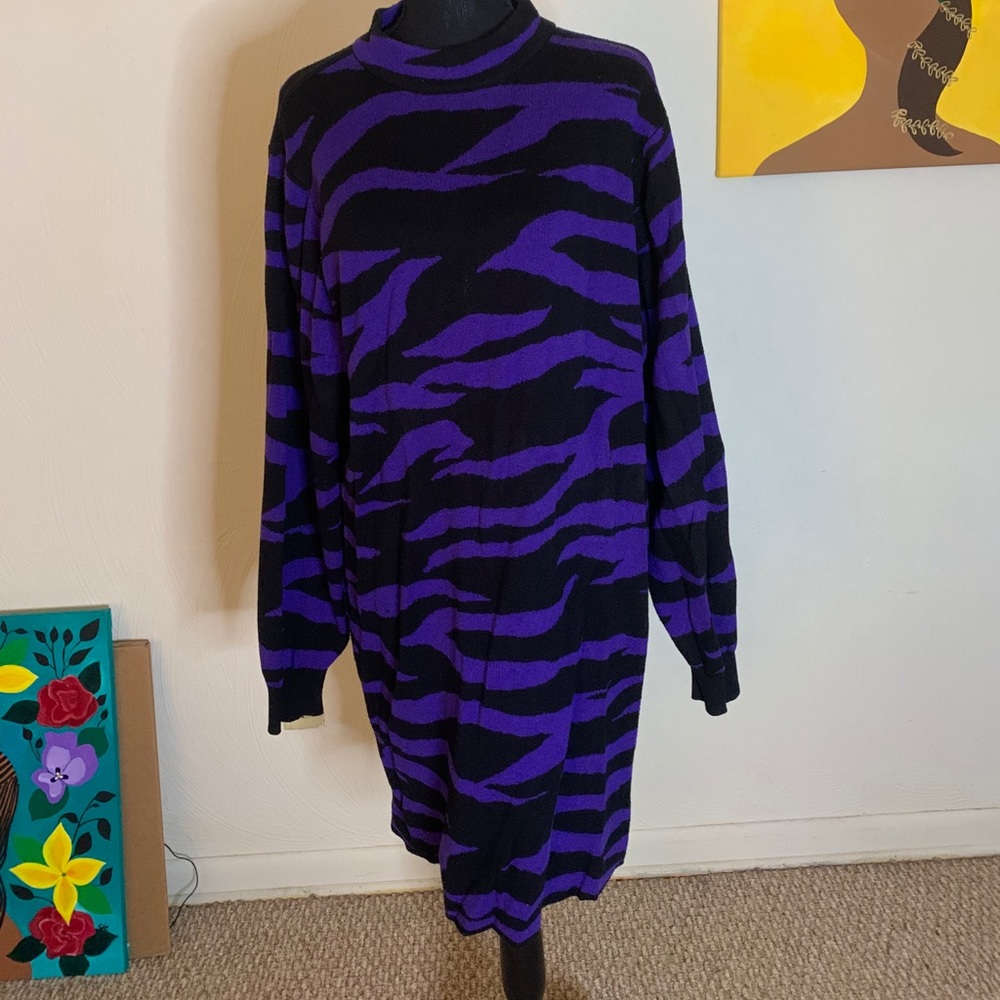 Tiger Intarsia Sweater dress